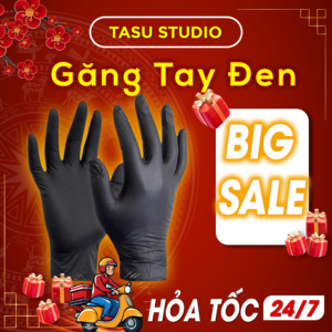 Găng Tay Đen Xăm Hình – Bảo Vệ An Toàn, Thẩm Mỹ Chuyên Nghiệp Cho Thợ Xăm