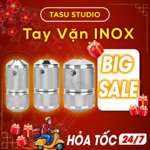 Tay Vặn Inox Máy Xăm – Phụ Kiện Bền Bỉ, Giữ Chắc Dụng Cụ Tattoo Chuyên Nghiệp