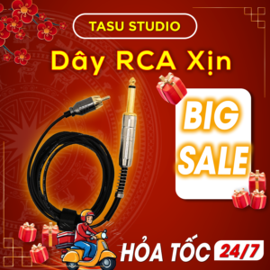 Dây RCA Xịn Cho Máy Xăm – Truyền Điện Chuẩn, Bền Bỉ, Đáng Tiền Đầu Tư