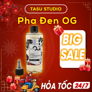 Nước Pha Mực Xăm Đen Trắng OG – Hỗ Trợ Pha Loãng Chuẩn Màu, Lên Tông Đẹp