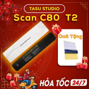 Máy SCan Hình Xăm C80 T2 Thế Hệ Mới Nhất, In Siêu Nét Kết Nối Dễ Dàng Qua Bluetooth